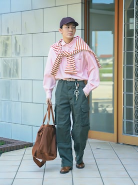 「INTERPLAY（インタープレイ）のアイテム」を使った、idakaさん（メンズ・171cm）の春コーディネート