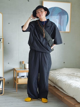 「Onitsuka Tiger（オニツカタイガー）のアイテム（シューズ）」を使った、idakaさん（メンズ・171cm）の夏コーディネート