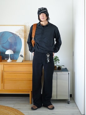 「MERRELL（メレル）の《MERRELL》ジャングル モック レディース（スニーカー、ブラウン系）」を使った、idakaさん（メンズ・172cm）の秋コーディネート