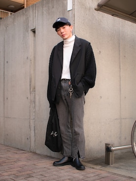 「MONKEY TIME（モンキータイム）のアイテム（トップス）」を使った、idakaさん（メンズ・171cm）の冬コーディネート