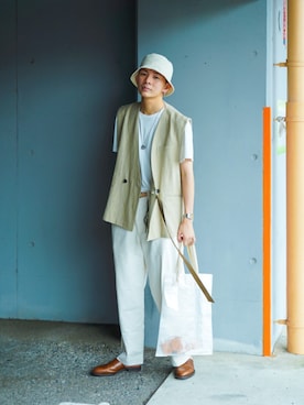 「marka（マーカ）のアイテム」を使った、idakaさん（メンズ・171cm）の夏コーディネート