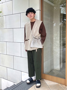 「FREAK'S STORE（フリークスストア）のアイテム（チノパンツ）」を使った、idakaさん（メンズ・171cm）の秋コーディネート