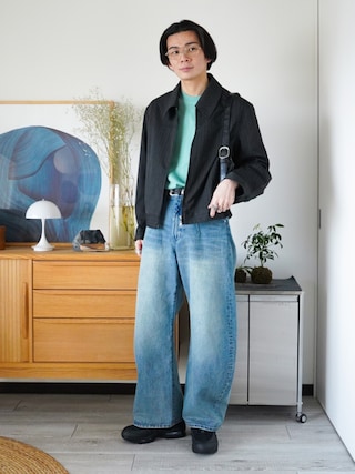 「LUENNA(ルエナ)の【LUENNA】Heavyweight Long Sleeve Tee / ヘビーウェイト ロングスリーブTシャツ(ロンT)(Tシャツ/カットソー)」を使った、idakaさん(メンズ・172cm)の春コーディネート