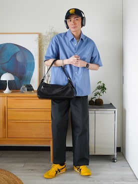 「アイテム（ピアス（片耳用））」を使った、idakaさん（メンズ・172cm）の春コーディネート