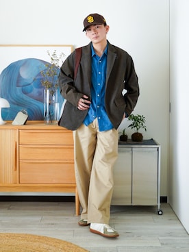 「アイテム（シャツ/ブラウス）」を使った、idakaさん（メンズ・172cm）の秋コーディネート