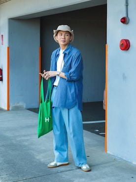 「Ets.MATERIAUX（マテリオ）のアイテム」を使った、idakaさん（メンズ・171cm）の夏コーディネート