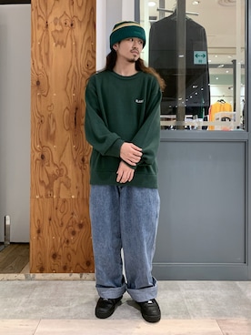 「XLARGE（エクストララージ）のアイテム（帽子）」を使った、岡崎　航さん（メンズ・162cm）の秋コーディネート