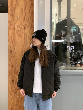 「XLARGE（エクストララージ）のアイテム（ブルゾン）」を使った、岡崎　航さん（メンズ・162cm）の秋コーディネート