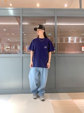 「XLARGE（エクストララージ）のアイテム（帽子）」を使った、岡崎　航さん（メンズ・162cm）の夏コーディネート