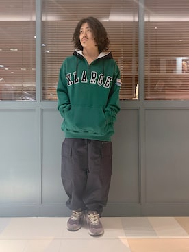 Xlarge エクストララージのパーカー グリーン カーキ 緑色系 コーディネート Zozotown