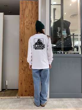 「XLARGE（エクストララージ）のアイテム（帽子）」を使った、岡崎　航さん（メンズ・162cm）の秋コーディネート