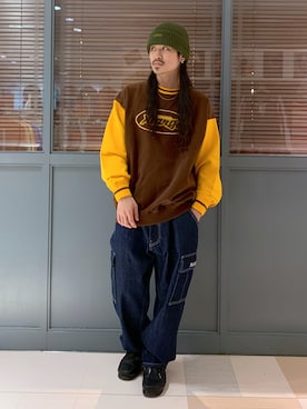 「XLARGE（エクストララージ）のアイテム（キャップ）」を使った、岡崎　航さん（メンズ・162cm）の夏コーディネート