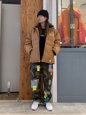 「XLARGE（エクストララージ）のアイテム（ジャケット/アウター）」を使った、岡崎　航さん（メンズ・162cm）の秋コーディネート