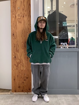 「XLARGE（エクストララージ）のアイテム（ブルゾン）」を使った、岡崎　航さん（メンズ・162cm）の秋コーディネート