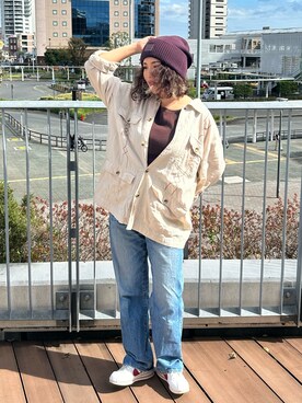 「ニットコーデ」｜「NIKE（ナイキ）のアイテム」を使った、IRIEさん（レディース・160cm）の秋コーディネート