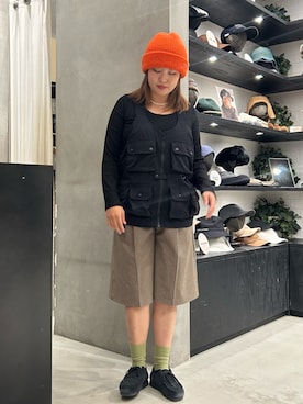「アイテム（ニットキャップ/ビーニー）」を使った、IRIEさん（レディース・160cm）の秋コーディネート