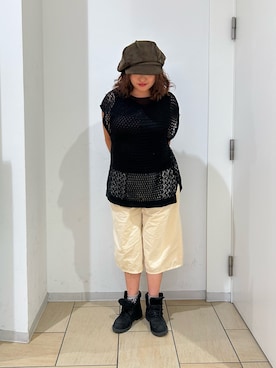「アイテム（キャスケット）」を使った、IRIEさん（レディース・160cm）の夏コーディネート