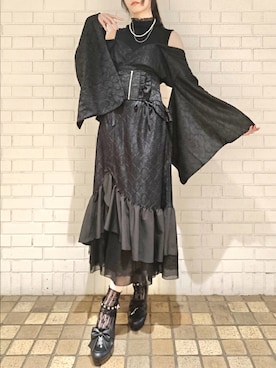 「NIBBLE POISON（ニブルポイズン）のアイテム」を使った、Hanaさん（レディース・168cm）の春コーディネート