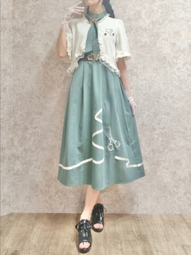 「刺繍」｜Hanaさん（レディース・168cm）の春コーディネート