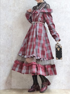 「アイテム（ベルト）」を使った、Hanaさん（レディース・168cm）の秋コーディネート