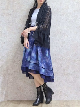 「アイテム（チャーム）」を使った、Hanaさん（レディース・168cm）の夏コーディネート