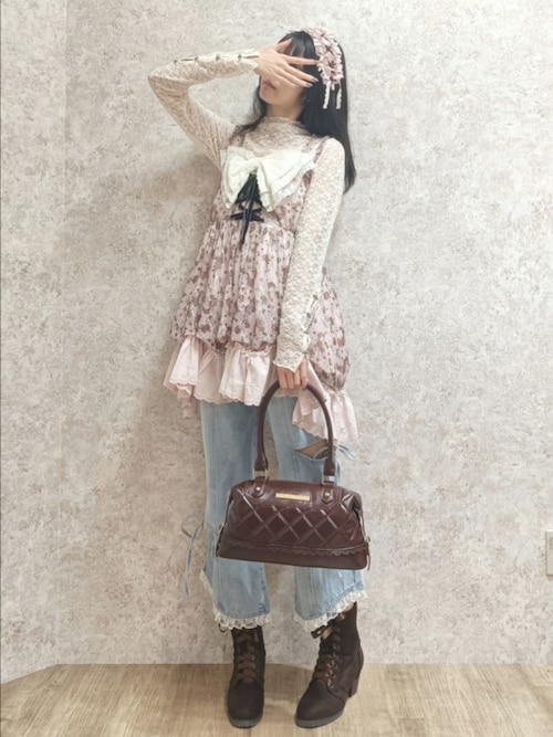 花柄レースチュニック（チュニック）｜axes femme（アクシーズ