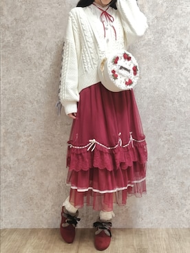「アイテム（チャーム）」を使った、Hanaさん（レディース・168cm）の秋コーディネート