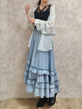 「アイテム（スカート）」を使った、Hanaさん（レディース・168cm・20代）の夏コーディネート