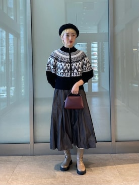 「UNITED ARROWS（ユナイテッドアローズ）のアイテム（スカート）」を使った、KITAさん（レディース・166cm）の秋コーディネート