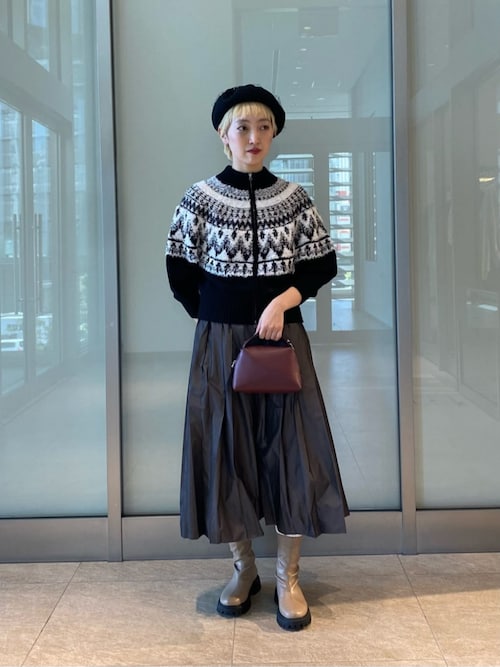 シャンブレー タフタ プリーツ スカート（スカート）｜UNITED ARROWS