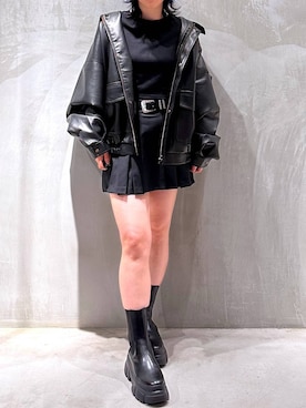 「PBLIM（ページボーイリム）のアイテム（ブルゾン）」を使った、Yunさん（レディース・160cm）の秋コーディネート