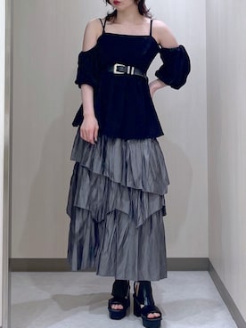 「PAGEBOY（ページボーイ）のアイテム（サンダル）」を使った、Yunさん（レディース・160cm）の春コーディネート