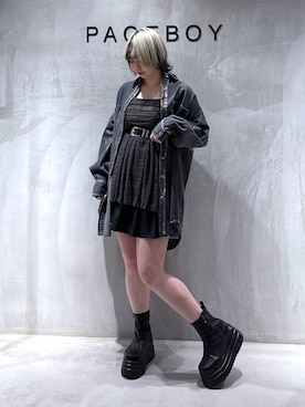 「アイテム（キャミソール）」を使った、Yunさん（レディース・160cm）の冬コーディネート