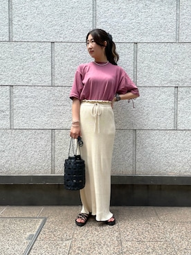 「シルク」｜「アイテム（その他）」を使った、ebiさん（レディース・163cm）の夏コーディネート