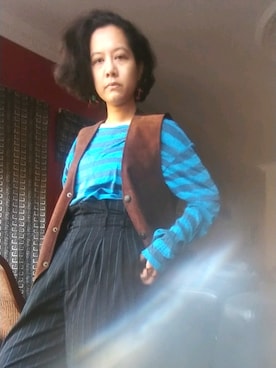 「PULL&BEAR（プルアンドベア）のアイテム（スラックス）」を使った、Keisha 💙✨さん（レディース・170cm）の秋コーディネート