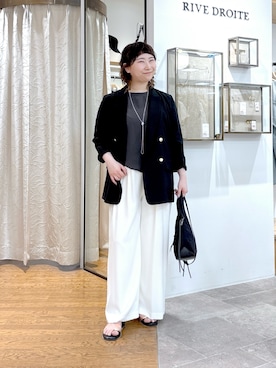 「イエベ春」｜「アイテム（グレー系）」を使った、rd_canaさん（レディース・158cm）の夏コーディネート