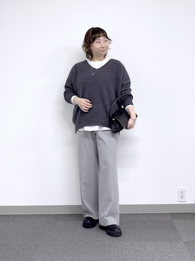 「RIVE DROITE（リヴドロワ）の【収納力抜群】2wayハンドルバッグ（ハンドバッグ）」を使った、rd_canaさん（レディース・158cm）の秋コーディネート