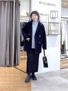 「アイテム（ピーコート）」を使った、rd_canaさん（レディース・158cm）の秋コーディネート