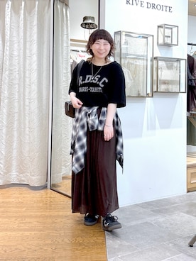 「アイテム（Tシャツ/カットソー）」を使った、rd_canaさん（レディース・158cm）の夏コーディネート