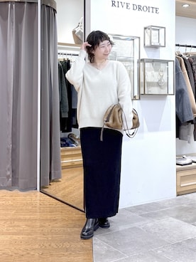 「アイテム（チョーカー）」を使った、rd_canaさん（レディース・158cm）の冬コーディネート