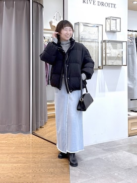 「アイテム（バングル/リストバンド）」を使った、rd_canaさん（レディース・158cm）の冬コーディネート