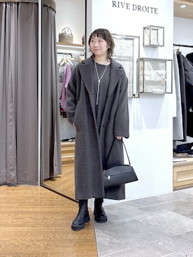 「アイテム（チェスターコート）」を使った、rd_canaさん（レディース・158cm）の冬コーディネート