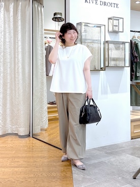 「アイテム（ボストンバッグ）」を使った、rd_canaさん（レディース・158cm）の夏コーディネート