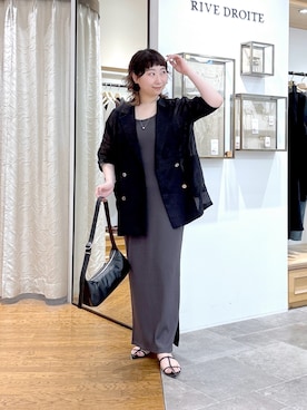 「半袖ジャケット」｜「アイテム（ジャケット/アウター）」を使った、rd_canaさん（レディース・158cm）の夏コーディネート
