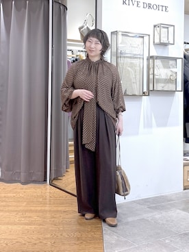 「ワイドシルエット」｜「アイテム（パンツ）」を使った、rd_canaさん（レディース・158cm）の冬コーディネート