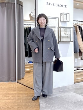 「アイテム（ピーコート）」を使った、rd_canaさん（レディース・158cm）の秋コーディネート