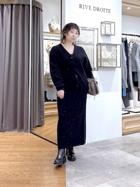 「モノトーンスタイル」｜「アイテム（アクセサリー）」を使った、rd_canaさん（レディース・158cm）の冬コーディネート