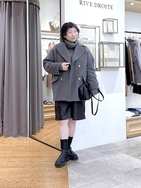 「アイテム（ピーコート）」を使った、rd_canaさん（レディース・158cm）の秋コーディネート