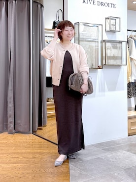 「ブラウンコーデ」｜「アイテム（カーディガン/ボレロ）」を使った、rd_canaさん（レディース・158cm）の秋コーディネート