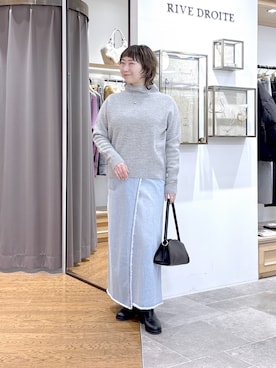 「アイテム（バングル/リストバンド）」を使った、rd_canaさん（レディース・158cm）の冬コーディネート